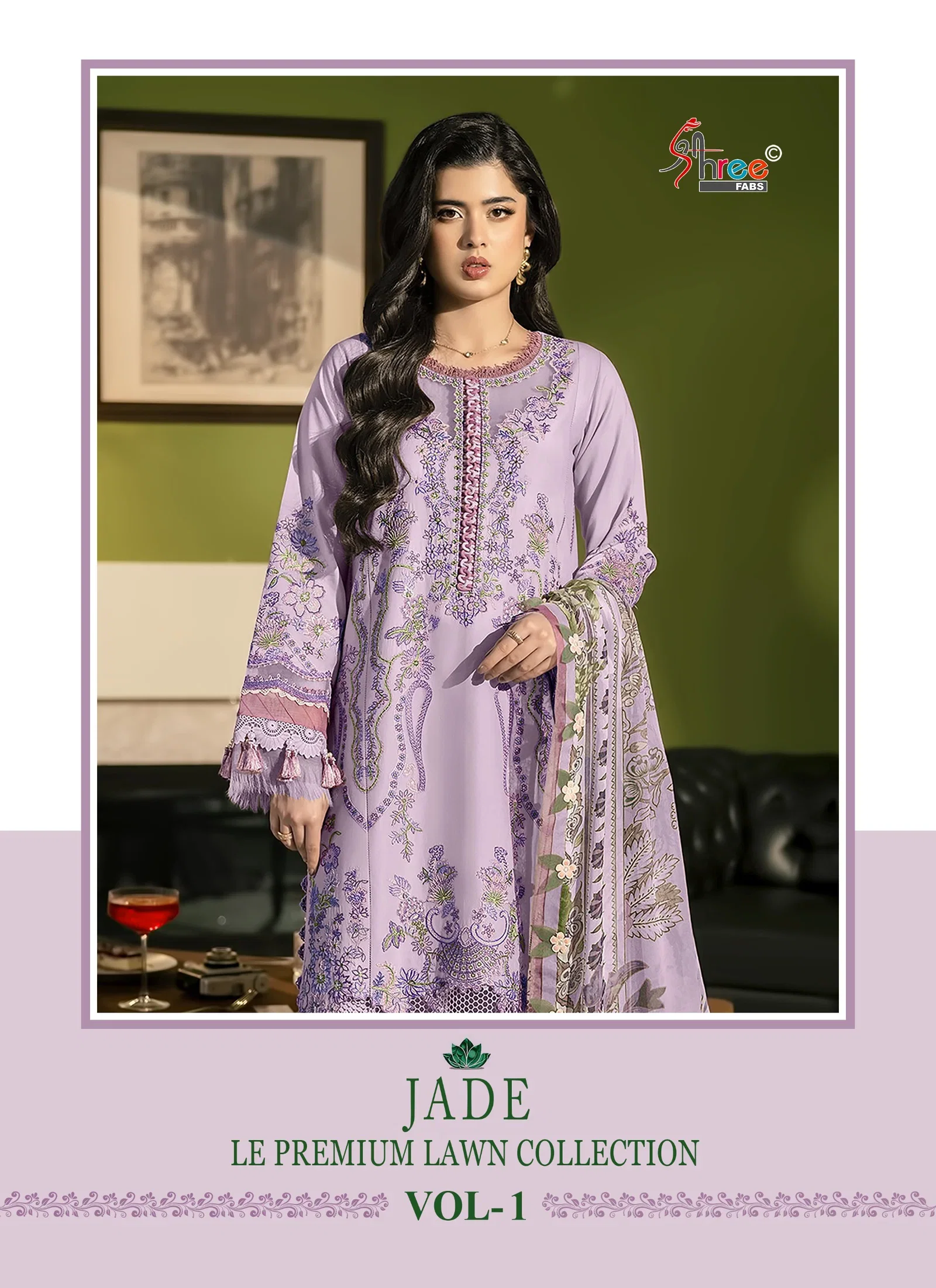 Shree Jade Le Premium Lawn Collection Vol 1 Cotton Dupatta Cotton Salwae Kameez