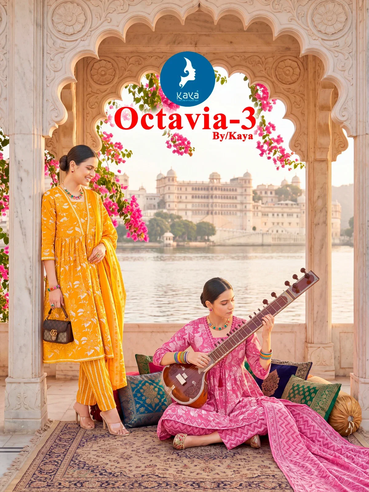 Kaya Octavia Vol 3 Cotton Printed Kurti With Bottom Dupatta