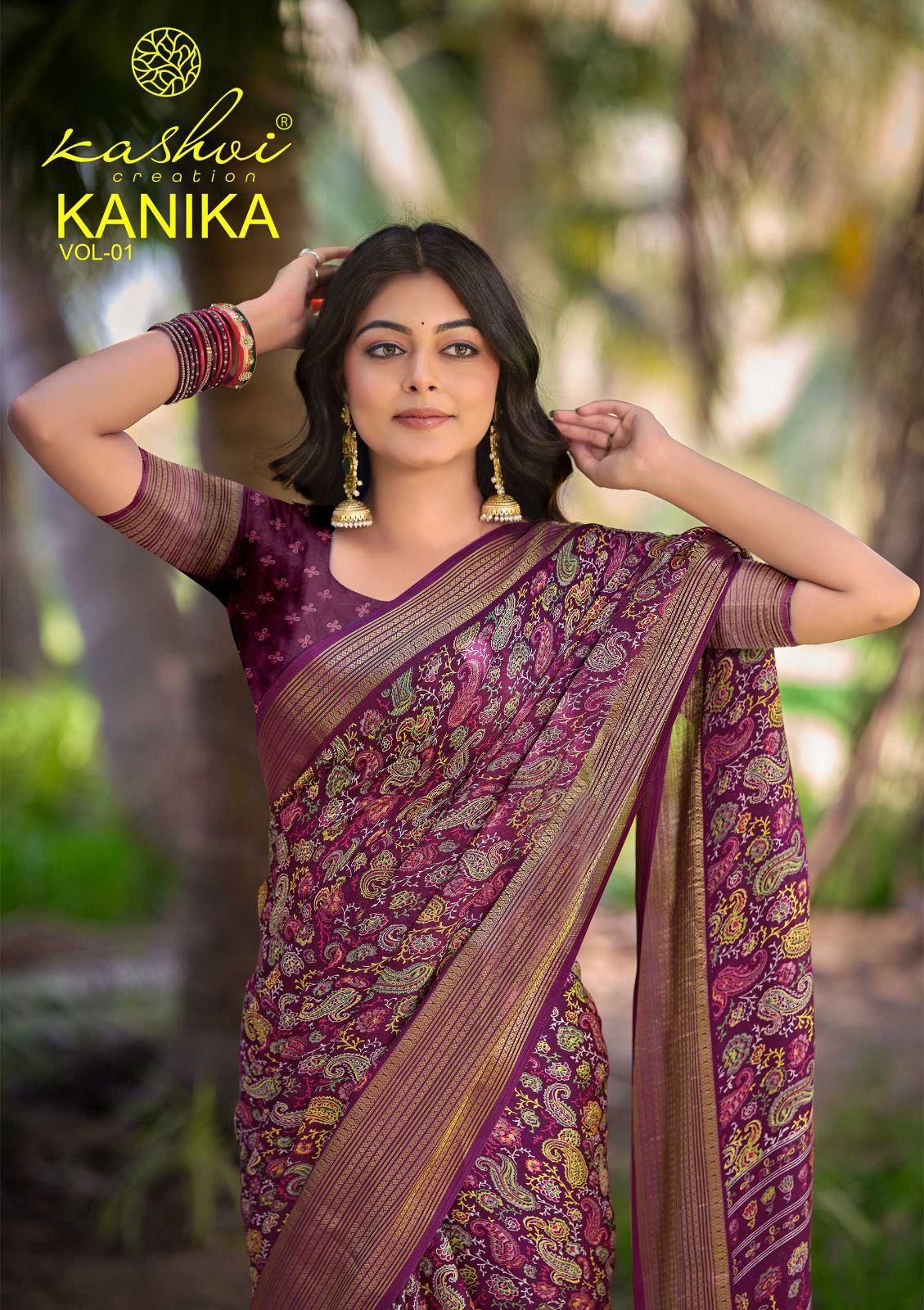 Kashvi Kanika Vol 1 Marshmello Silk With Zari Border Work Saree