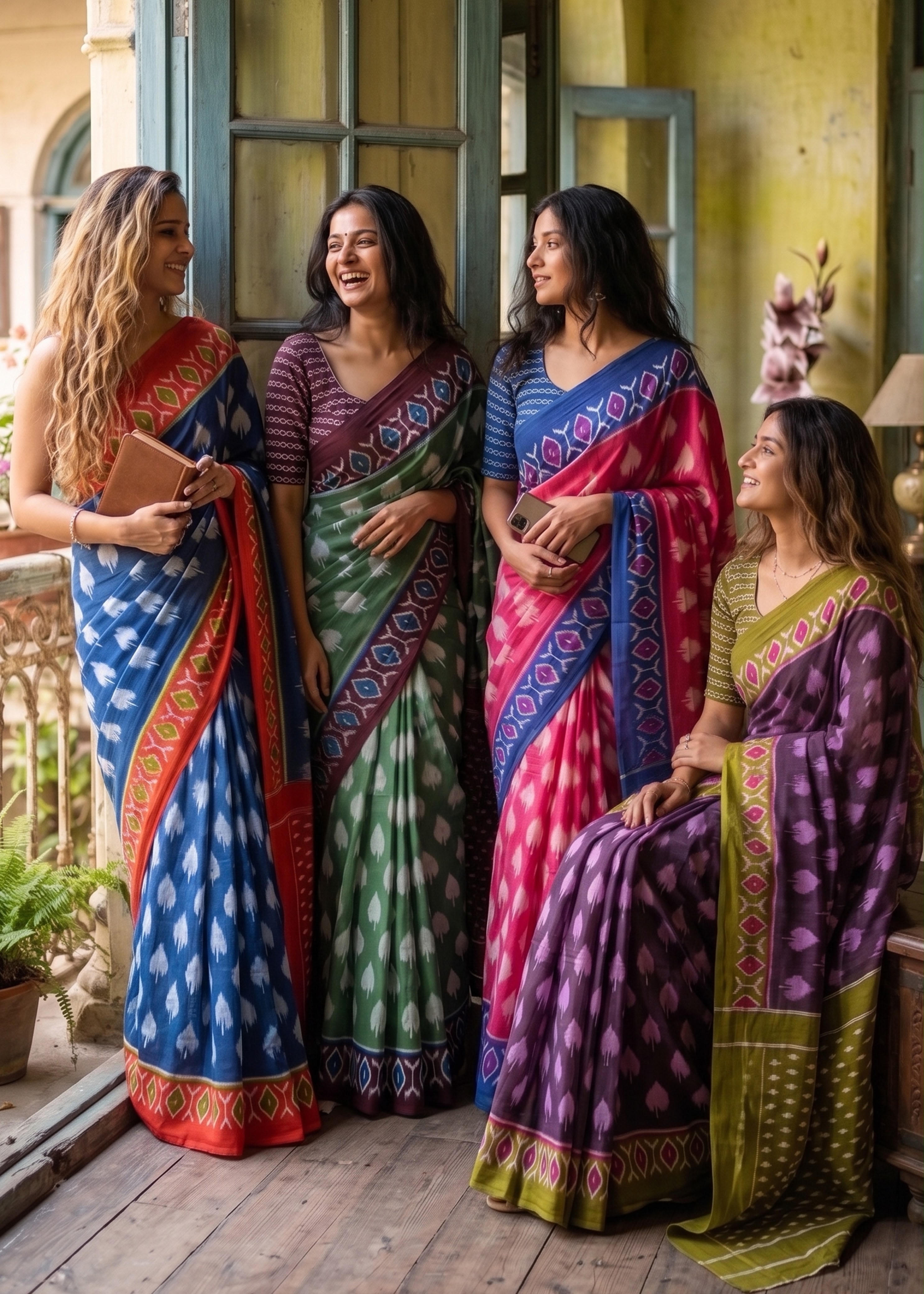 Sm Yami 124 Soft Cotton Hand Bagru Print Saree