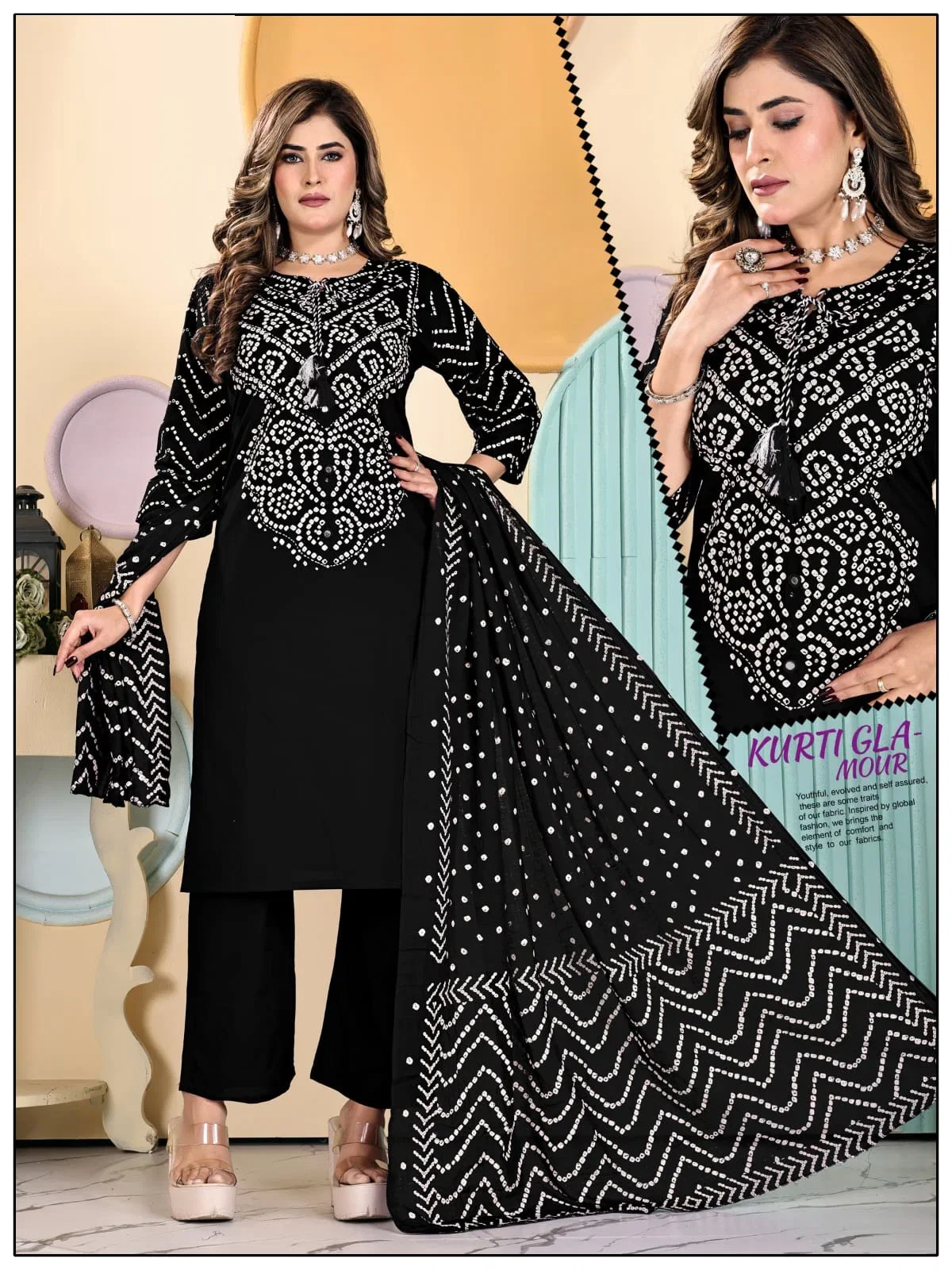 Naisha Lr 01 Dhabu Cotton Manul Work Kurti Bottom With Dupatta Collection