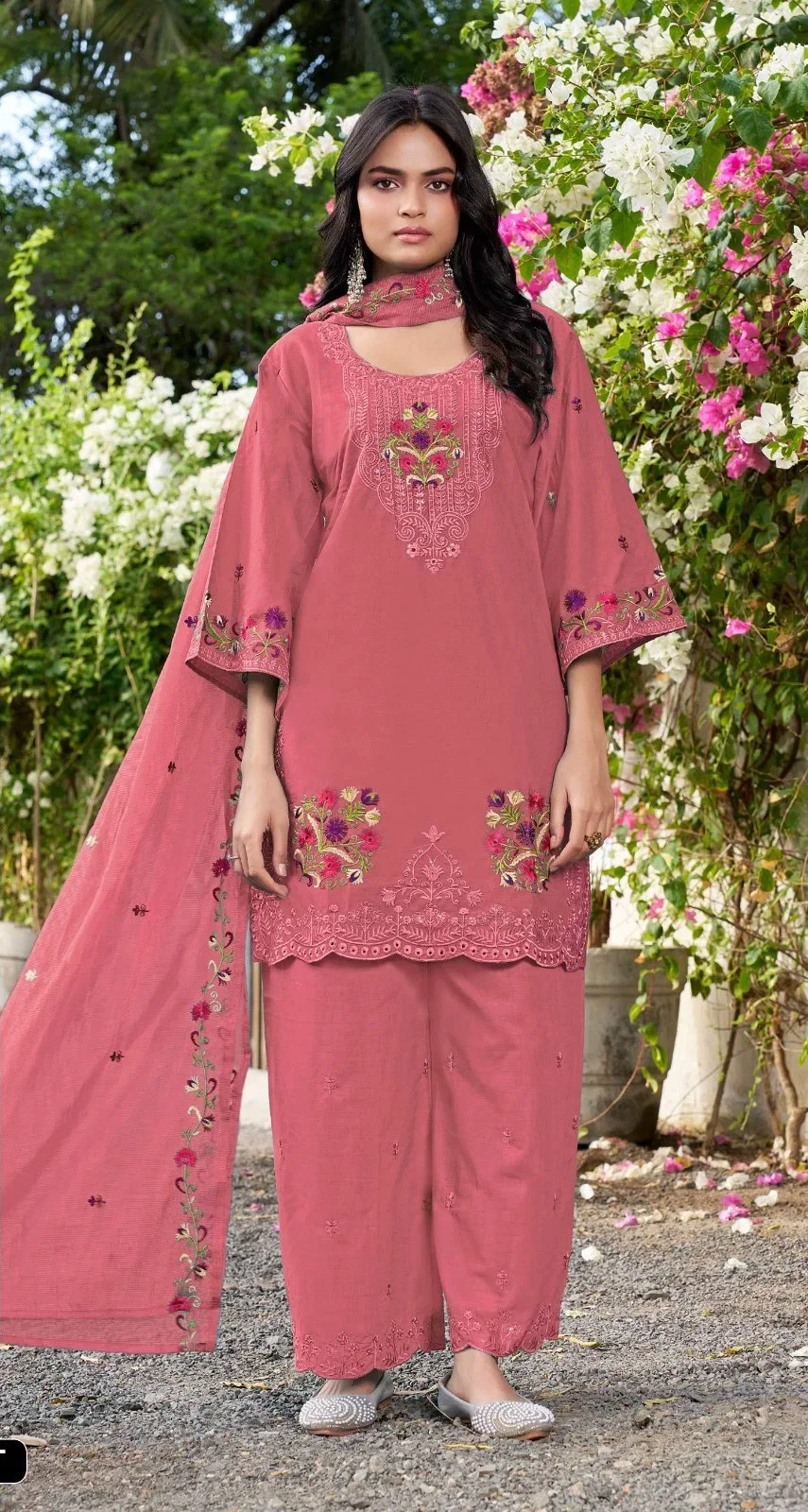 Khas 416 A To D Cambric Cotton Embroidered Salwar Kameez