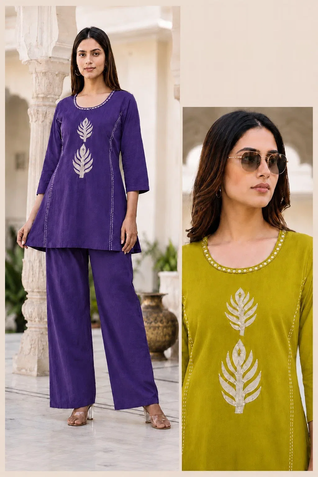 Lrc 04 Dhabu Cotton Embroidered Co Ord Set Collection