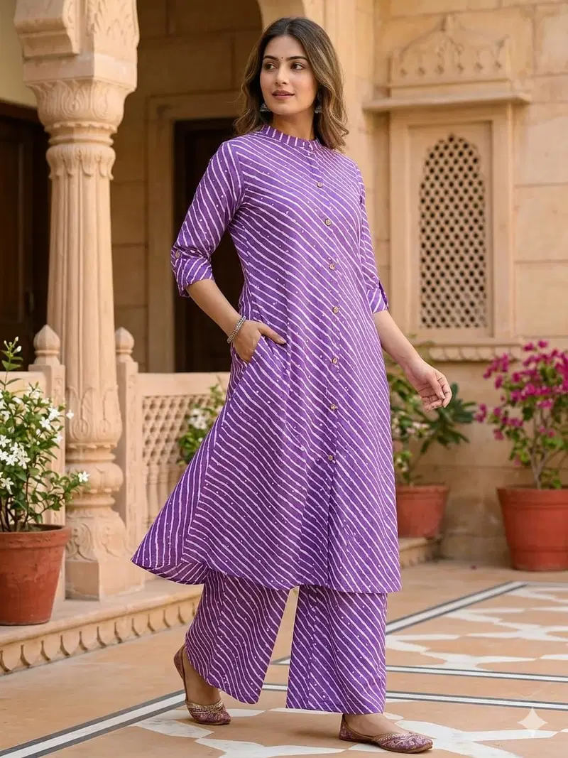 Lrc 05 Cotton Aline Printed Kurti With Bottom Collection
