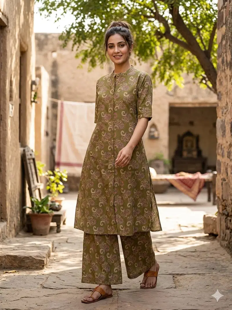 Lrc 05 Cotton Aline Printed Kurti With Bottom Collection