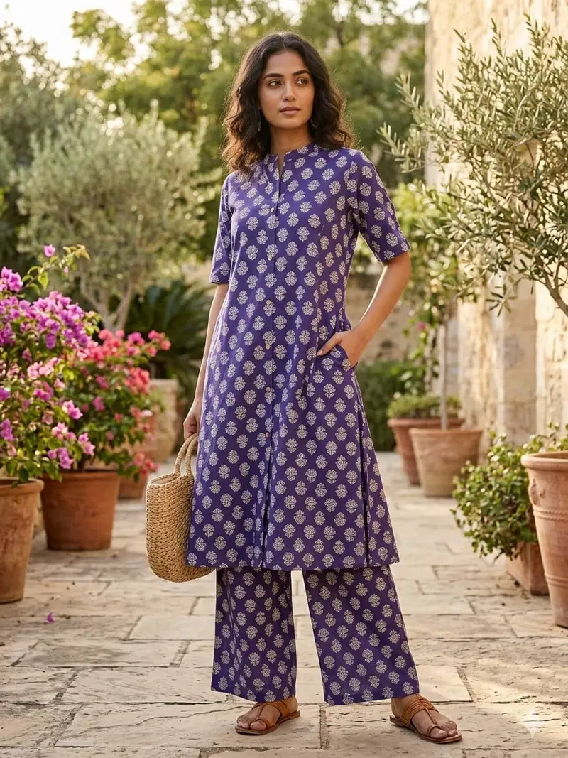 Lrc 05 Cotton Aline Printed Kurti With Bottom Collection