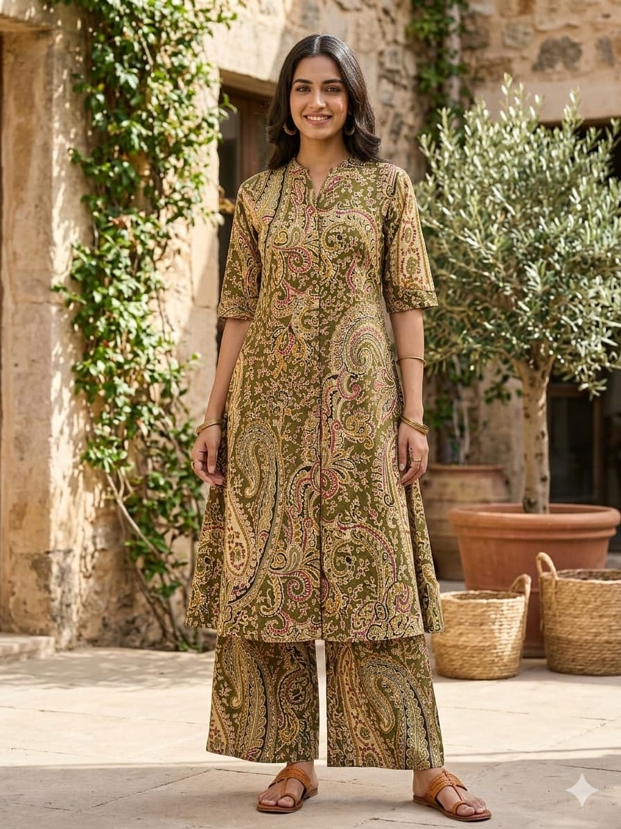 Lrc 05 Cotton Aline Printed Kurti With Bottom Collection