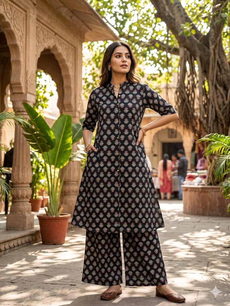 Lrc 05 Cotton Aline Printed Kurti With Bottom Collection