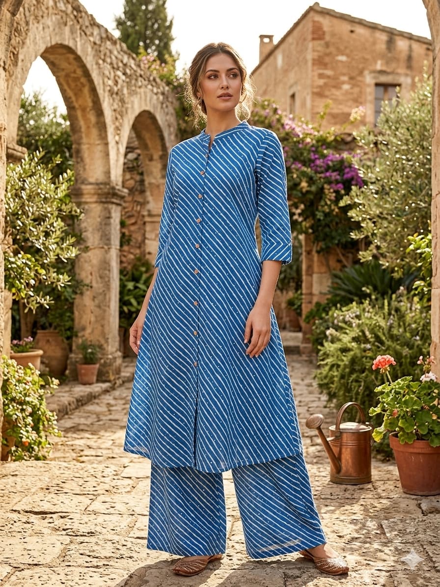 Lrc 05 Cotton Aline Printed Kurti With Bottom Collection