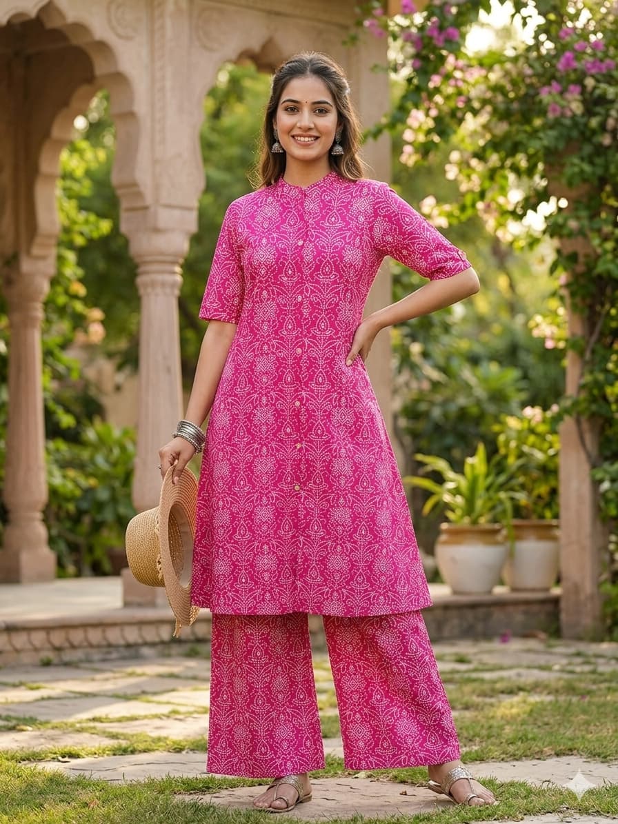 Lrc 05 Cotton Aline Printed Kurti With Bottom Collection