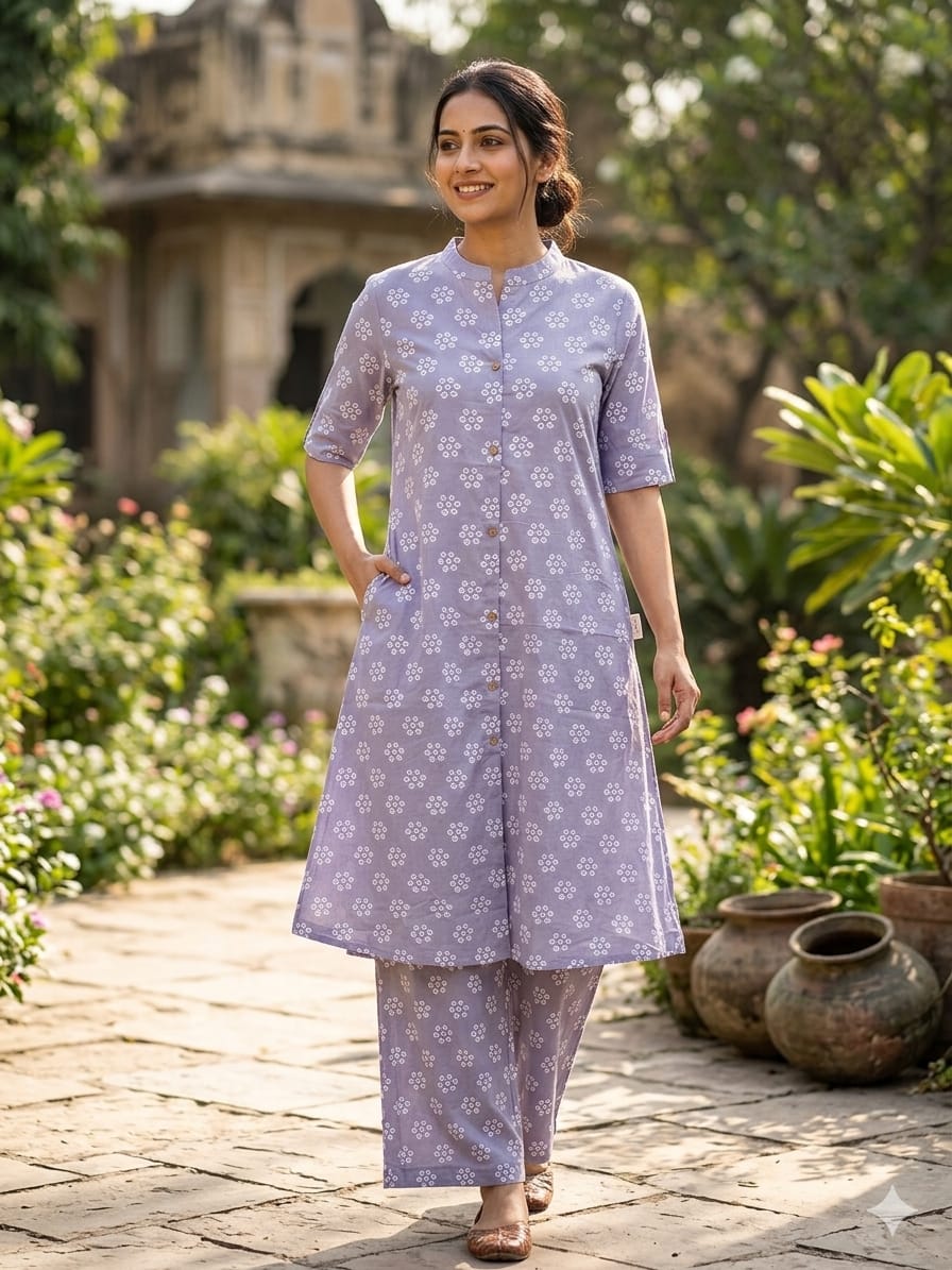Lrc 05 Cotton Aline Printed Kurti With Bottom Collection