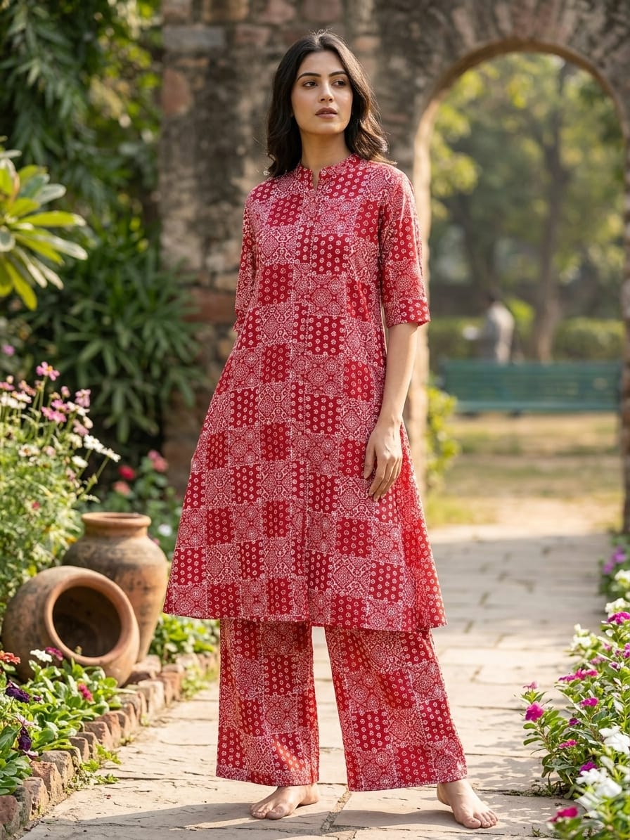 Lrc 05 Cotton Aline Printed Kurti With Bottom Collection