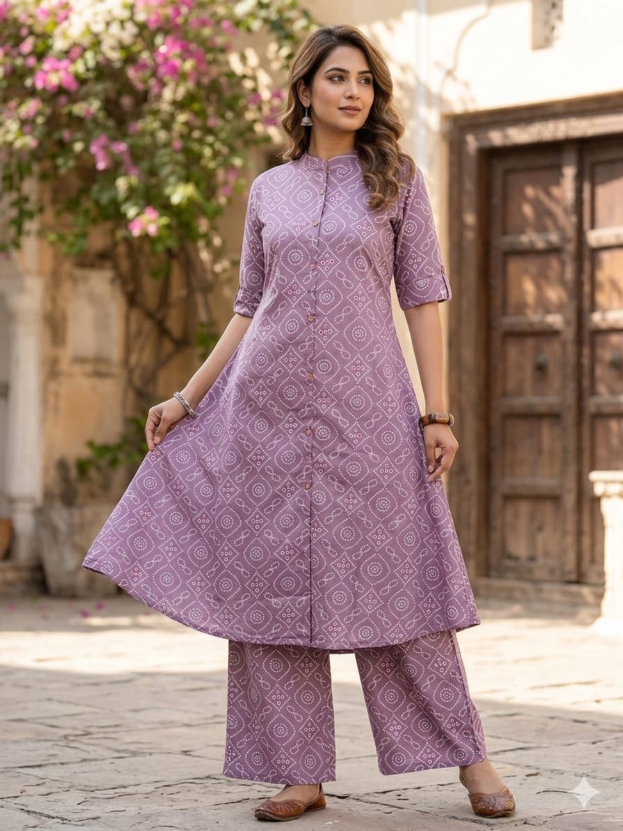 Lrc 05 Cotton Aline Printed Kurti With Bottom Collection