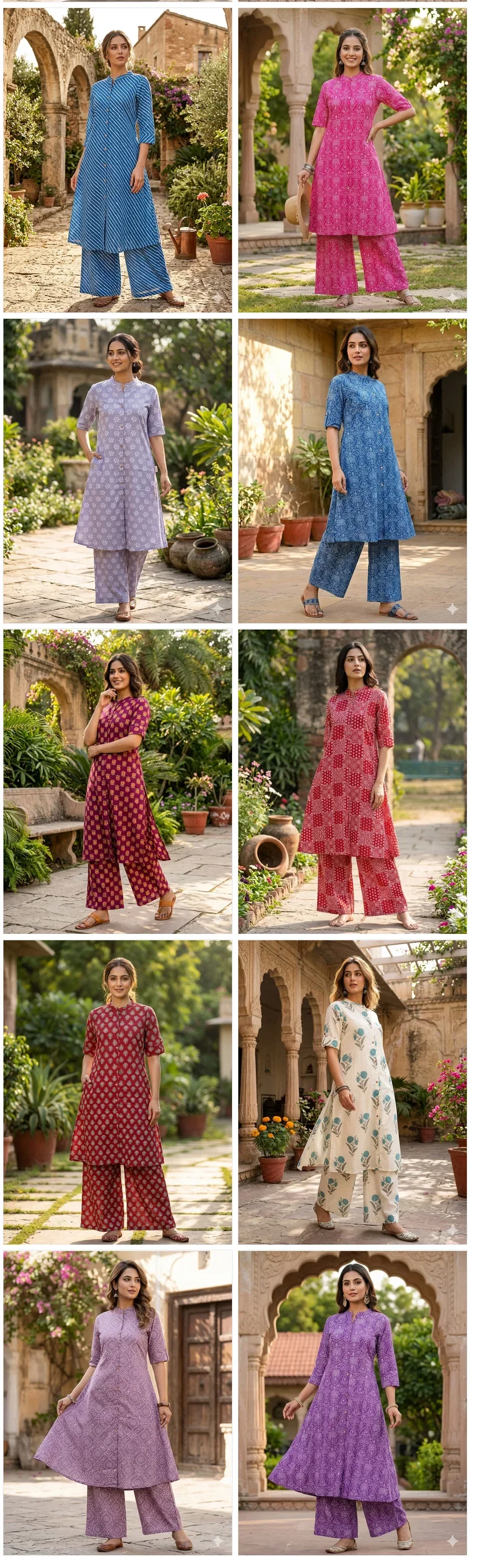 Lrc 05 Cotton Aline Printed Kurti With Bottom Collection