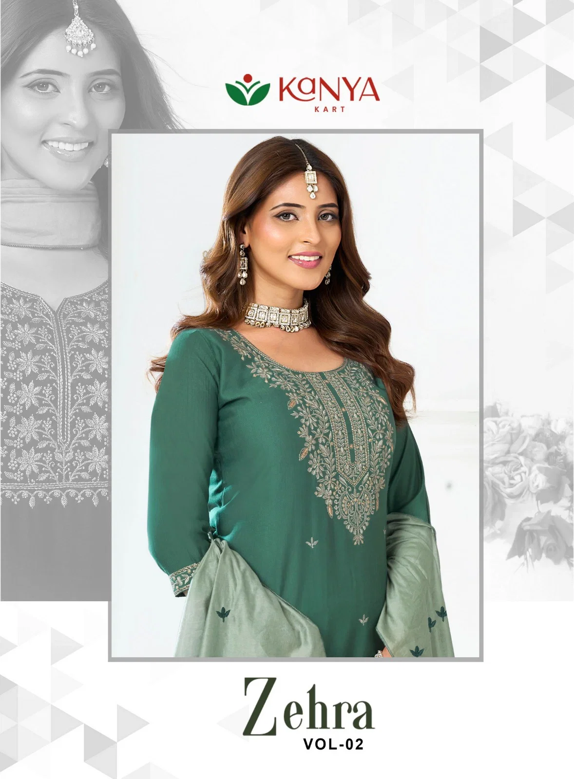 Dnp Zehra Vol 2 Viscose Vertican Top Bottom Dupatta Set