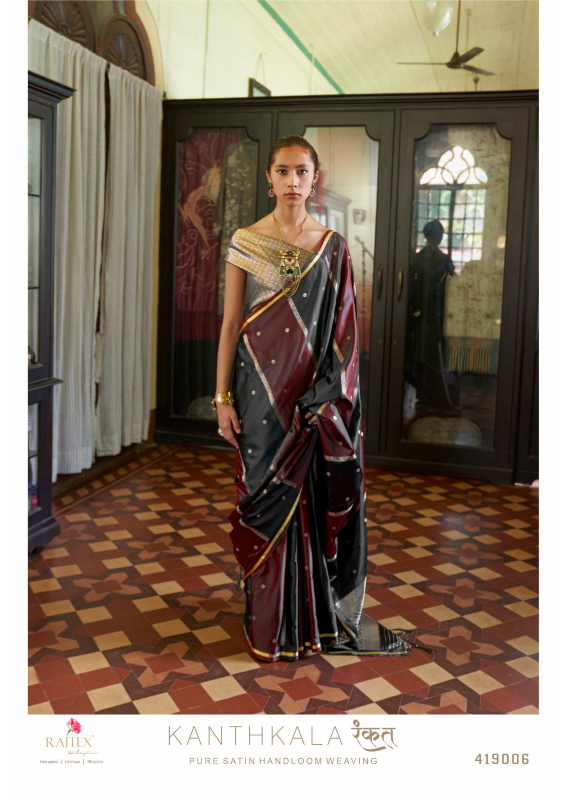 Rajtex Kanthkala Rangkat Satin Handloom Weaving Saree Collection