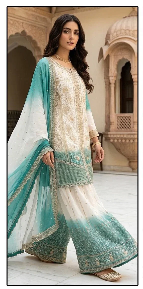Hoor Tex 792 A To D Simmar Pading Shaded Salwar Kameez