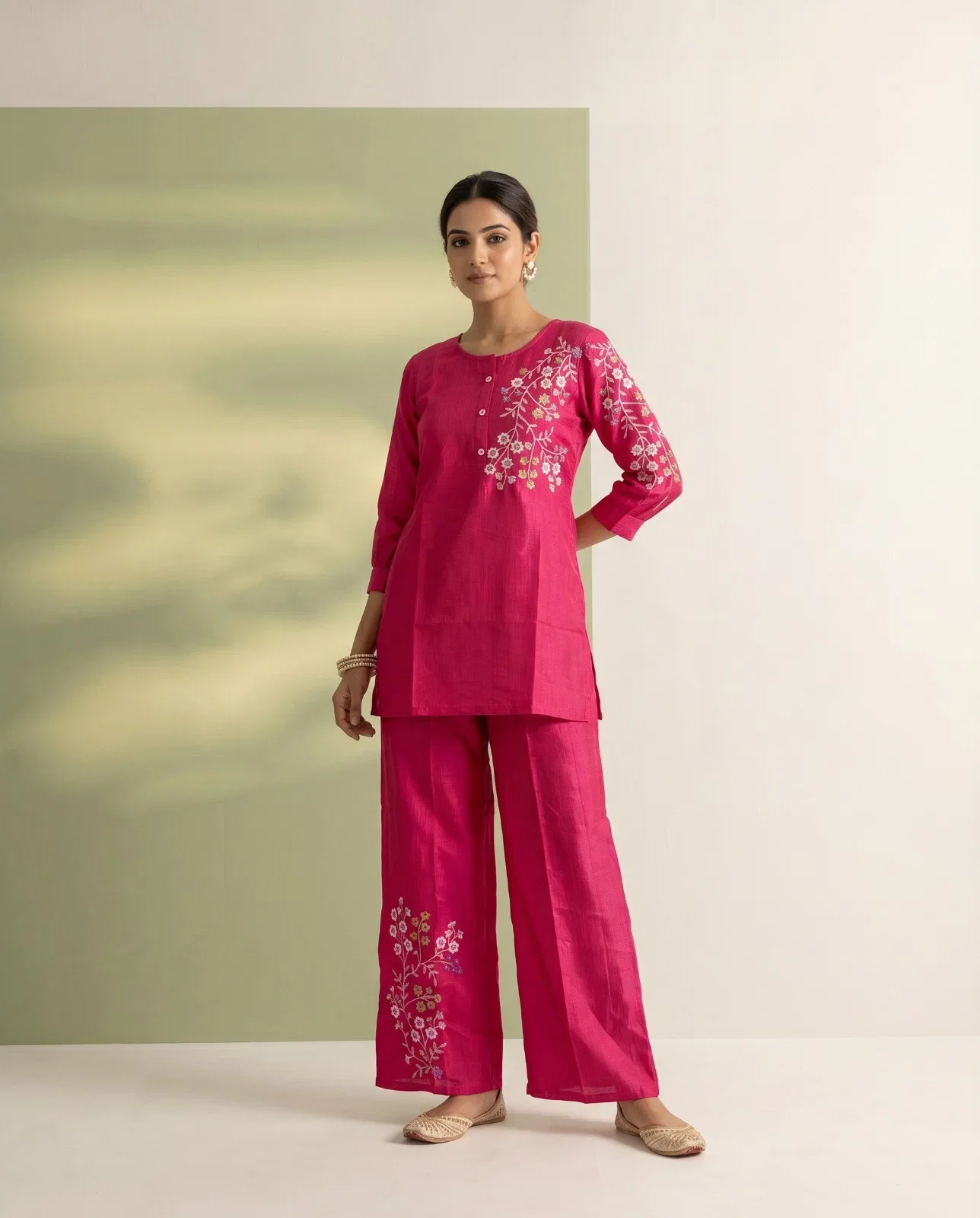 Naisha K 1032 Berlin Cotton Embroidered Co Ord Set Collection