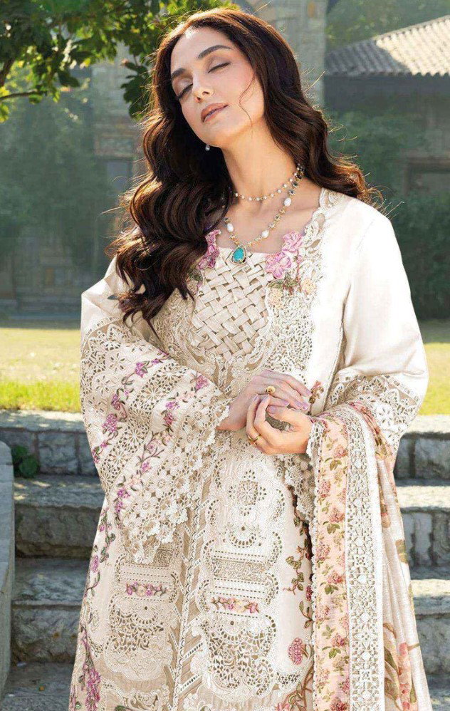 Saniya Elaf 1741 And 1744 Cotton Embroidered Salwar Kameez