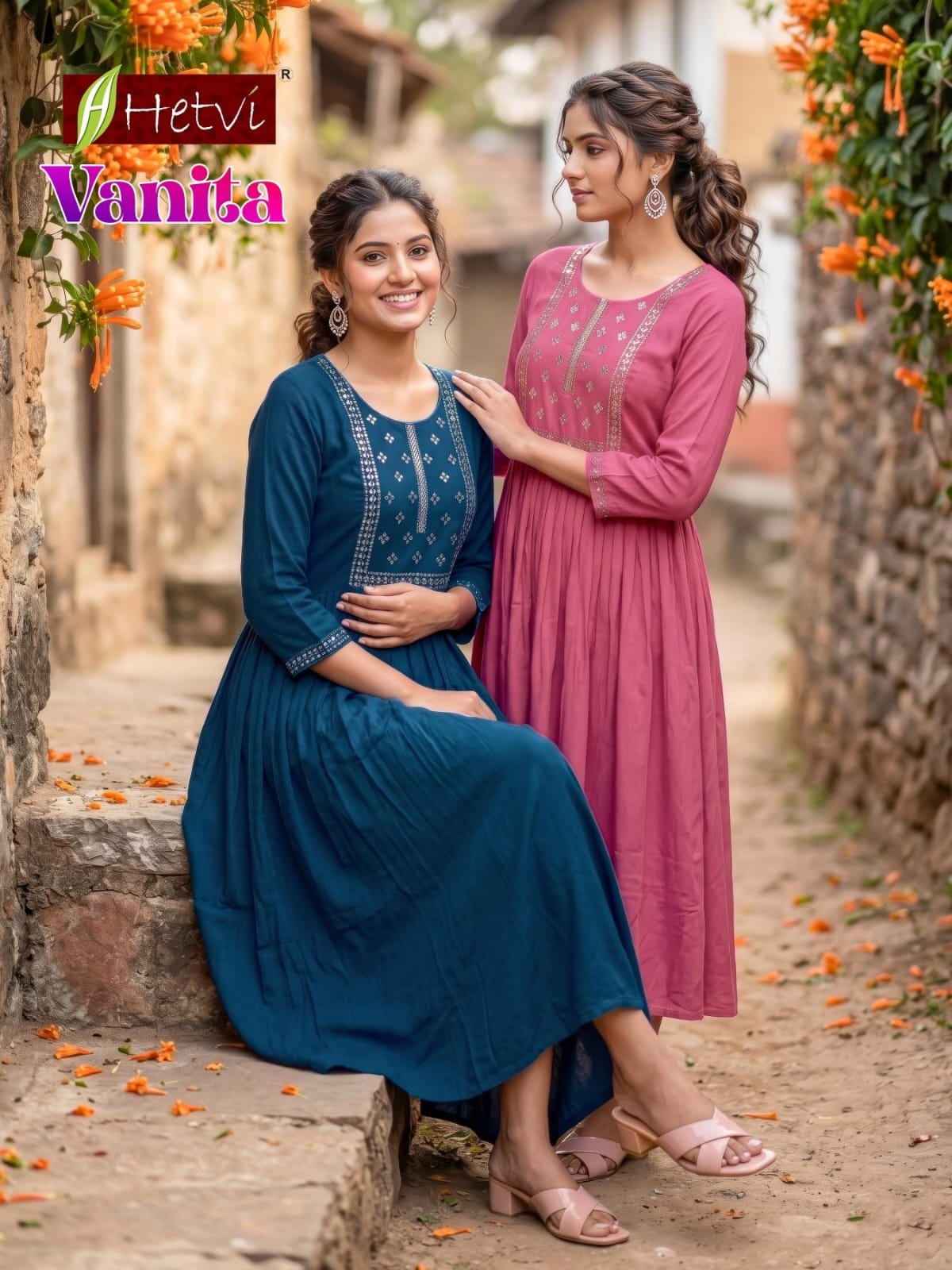 Dnp Vanita Rayon Umbrella Kurti Set