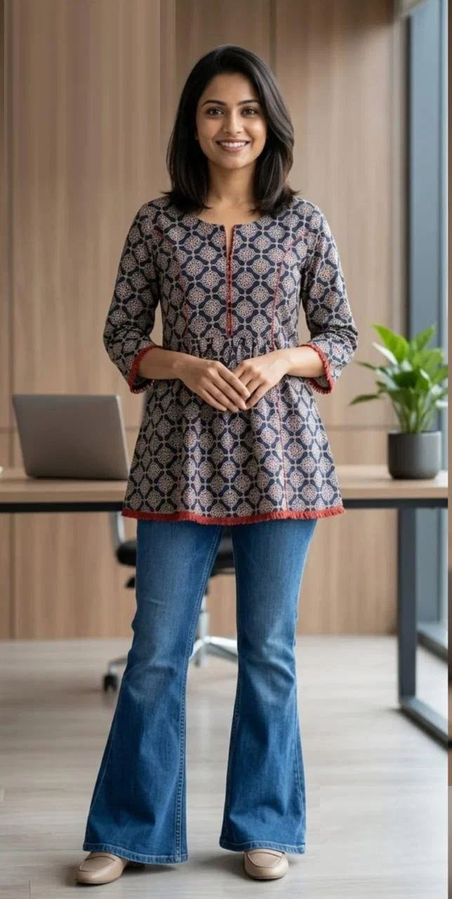 Naisha K 1034 Cotton Printed Short Top Collection
