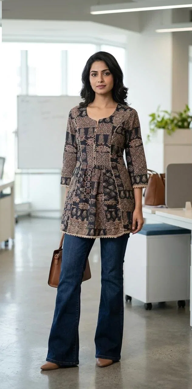 Naisha K 1034 Cotton Printed Short Top Collection