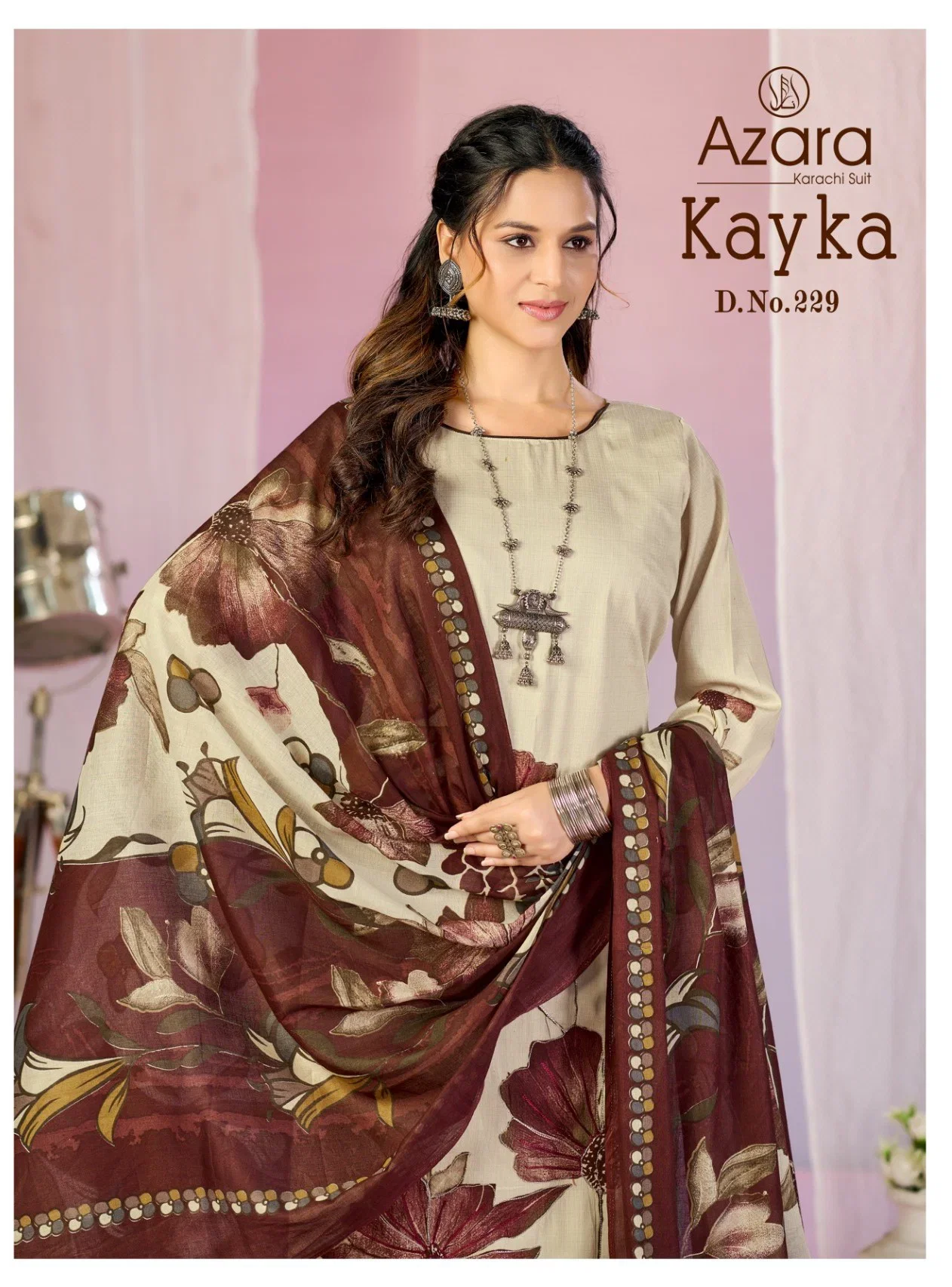 Radhika Azara Kayka 229 A To D Zam Cotton Print Hand Worked Dress Materials