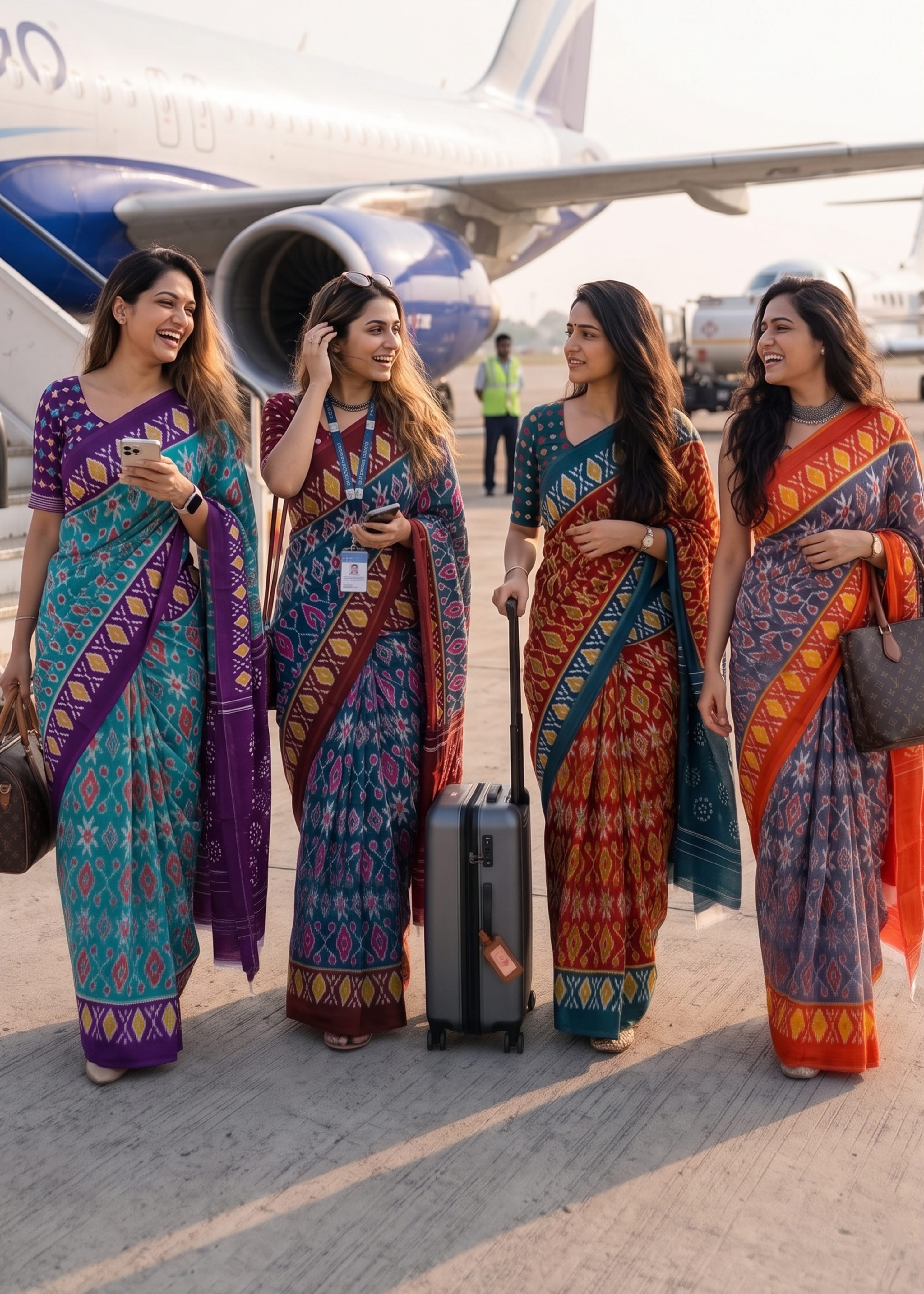 Sm Yami 133 Pure Cotton Ikkat Printed Saree
