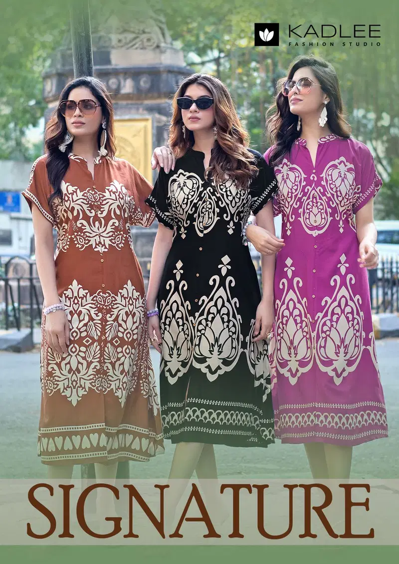 Kadlee Signeture Rayon Printed Casual Long Top