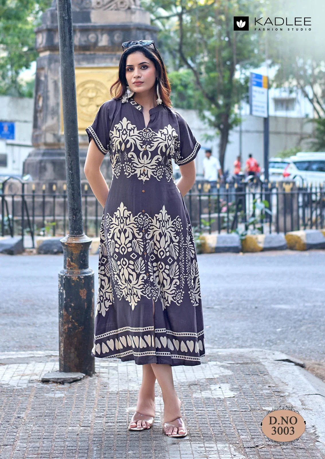 Kadlee Signeture Rayon Printed Casual Long Top