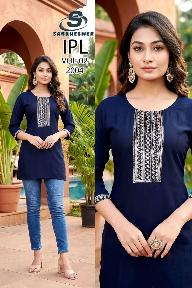 Sankhewer Ipl Vol 2 Vertican Casual Wear Tops Collection
