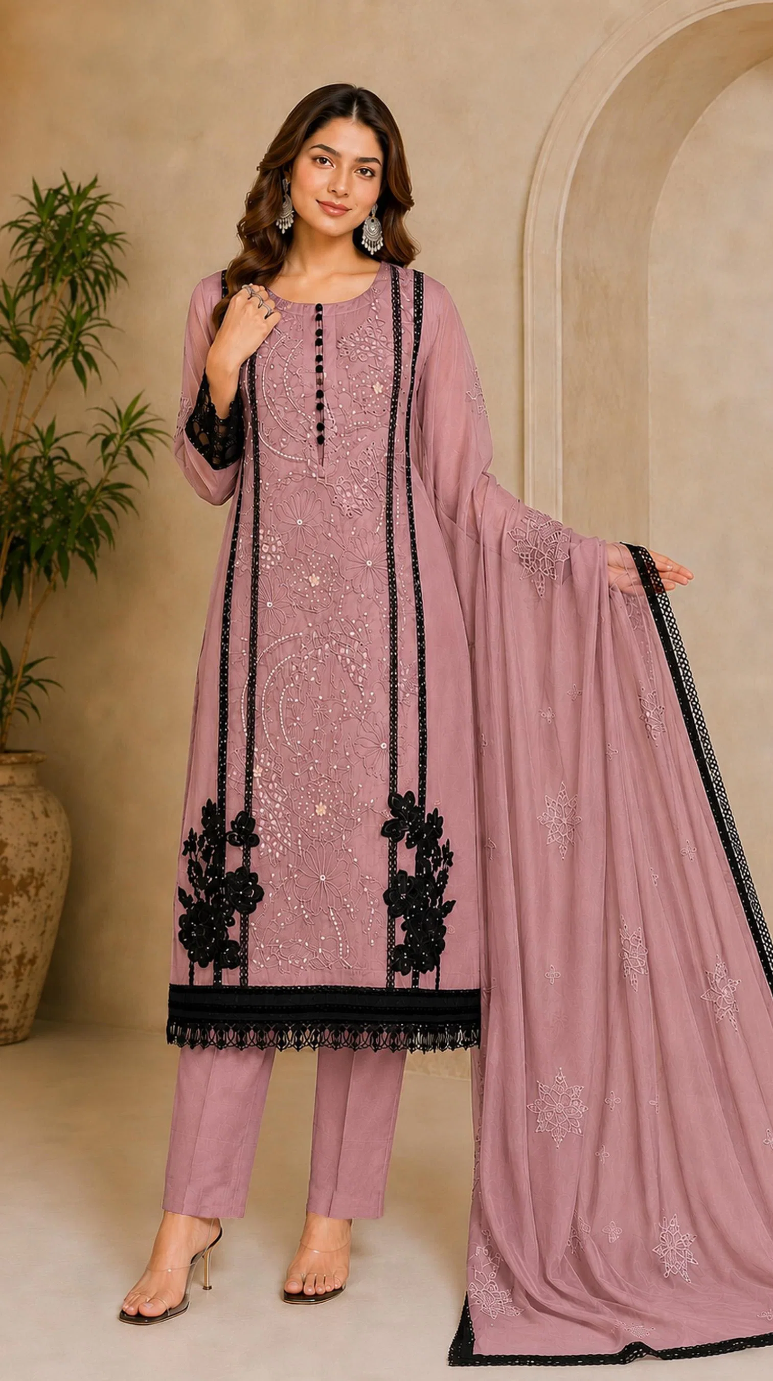 Mah E Rooh 4232 Organza Embroidered Salwar Kameez