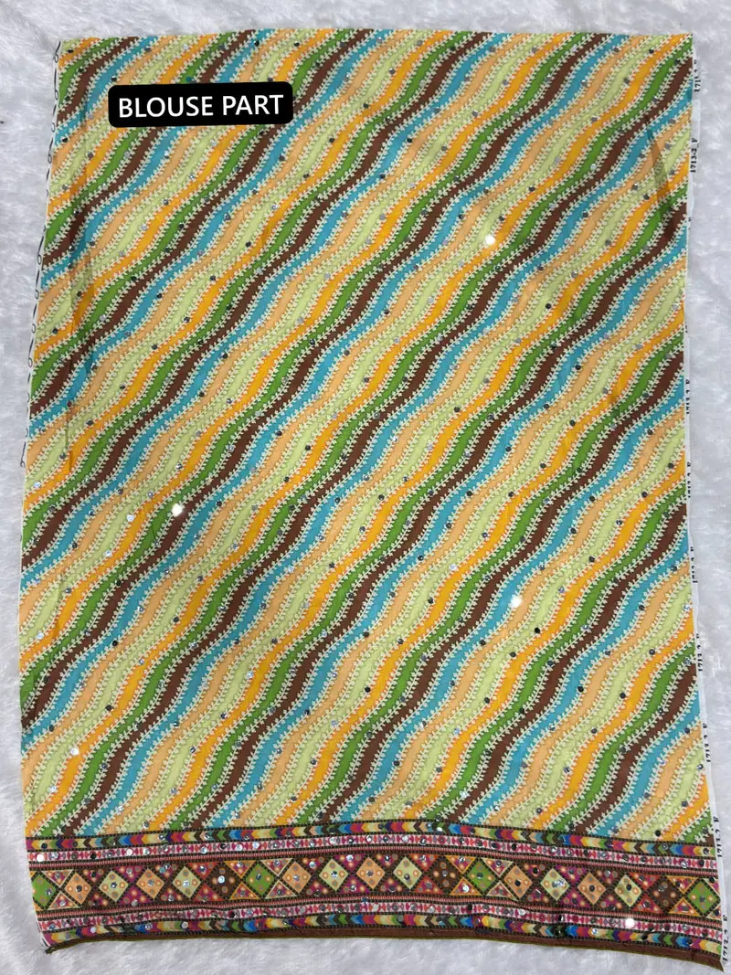 St D No 132 Chinon Silk Designer Handworked Saree Collection