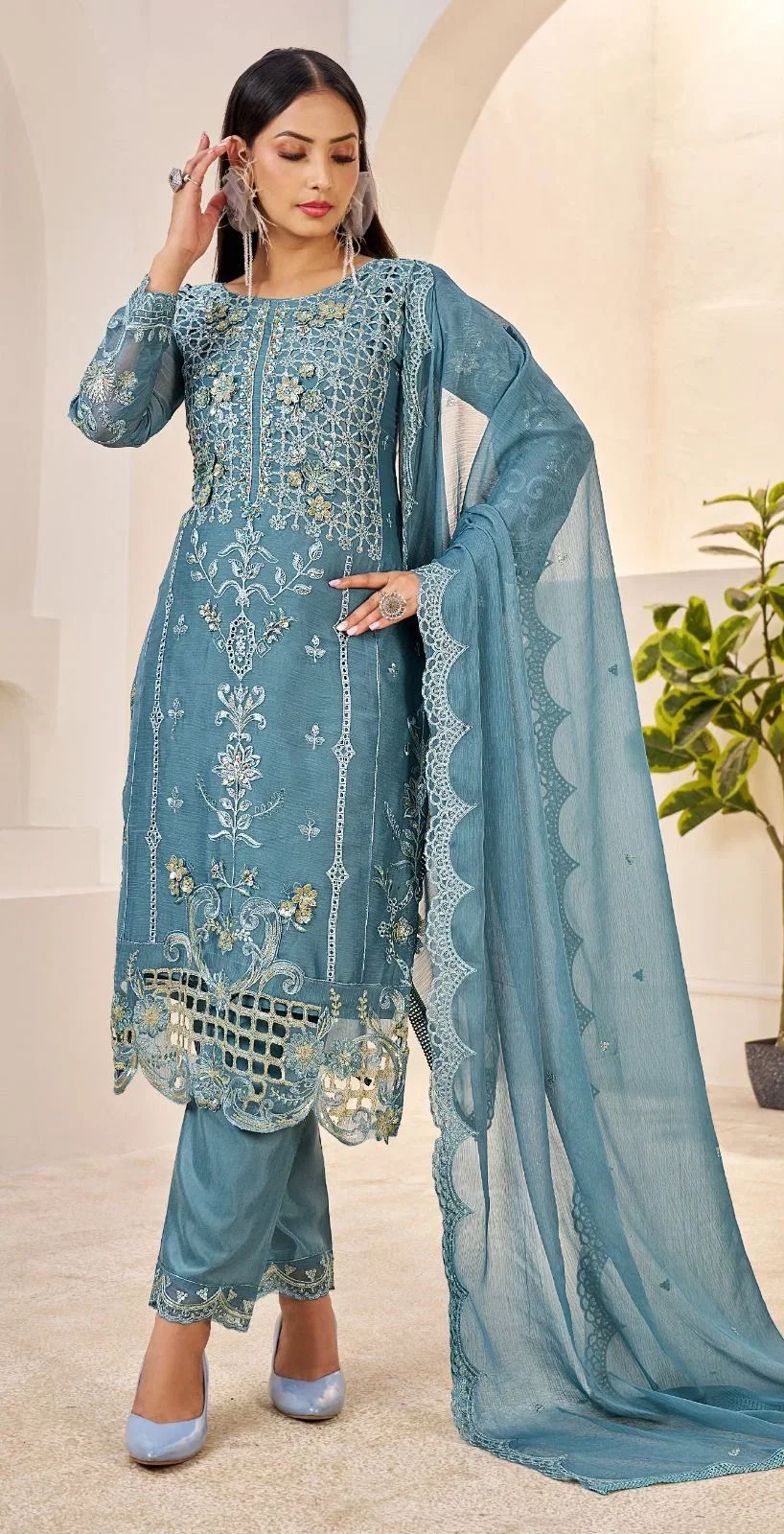 Elan E 04 Chiffon Embroidered Salwar Kameez Collection