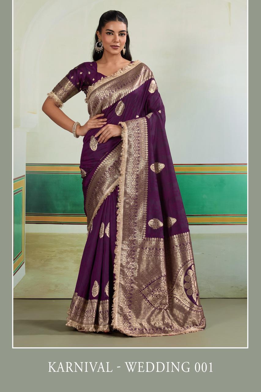 Karnival Wedding 001 To 006 Handloom Weaving Saree