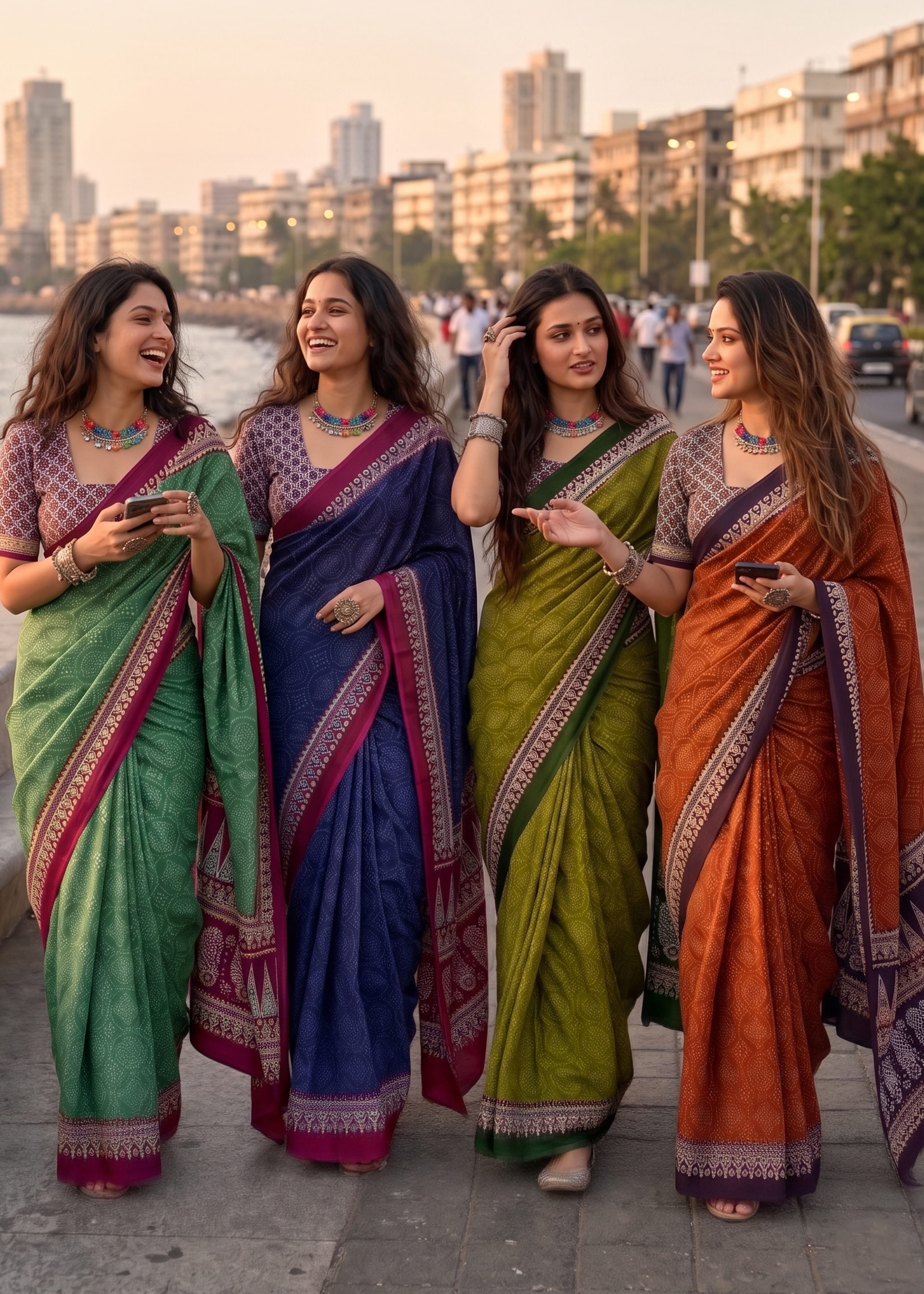Sm Yami 139 Mal Cotton Bandhani Printed Saree