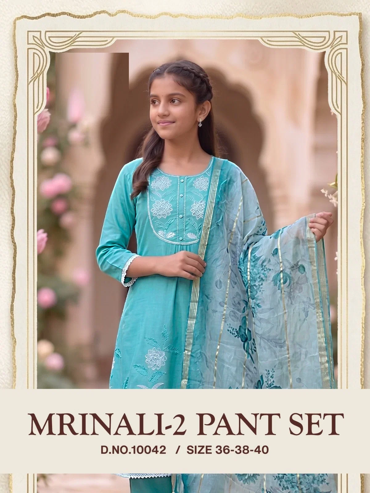 Mrinali 10040 To 42 Roman Silk Kurti With Bottom Dupatta Collection