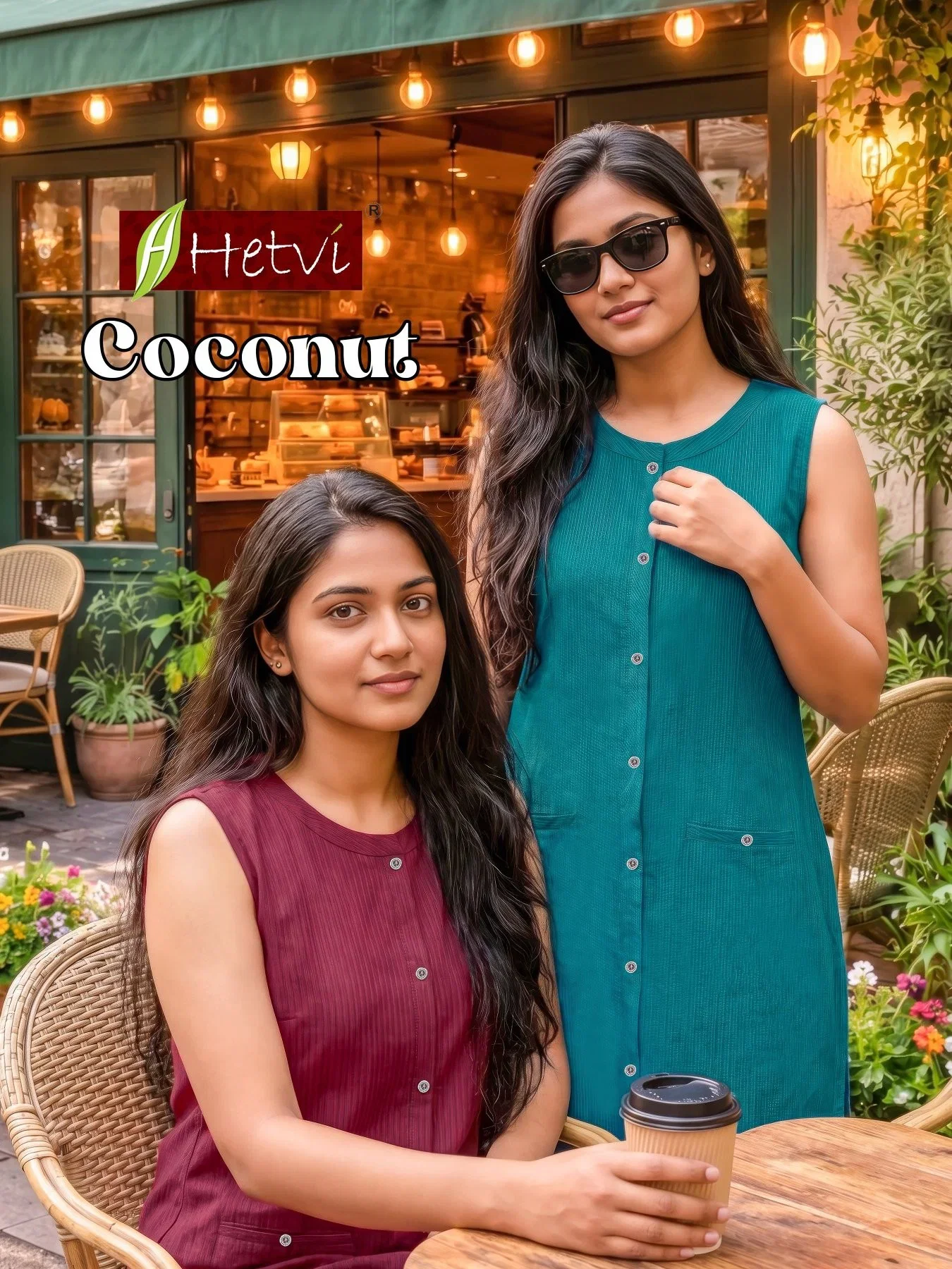Hetvi Coconut Silk Dobby Fancy Kurtis Collection