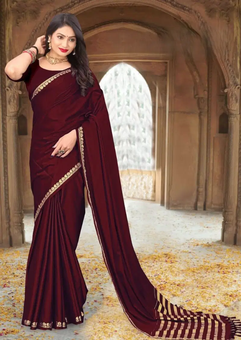 Ismol Silk Soft Mysore Silk Zari Weaving Plain Saree Collection