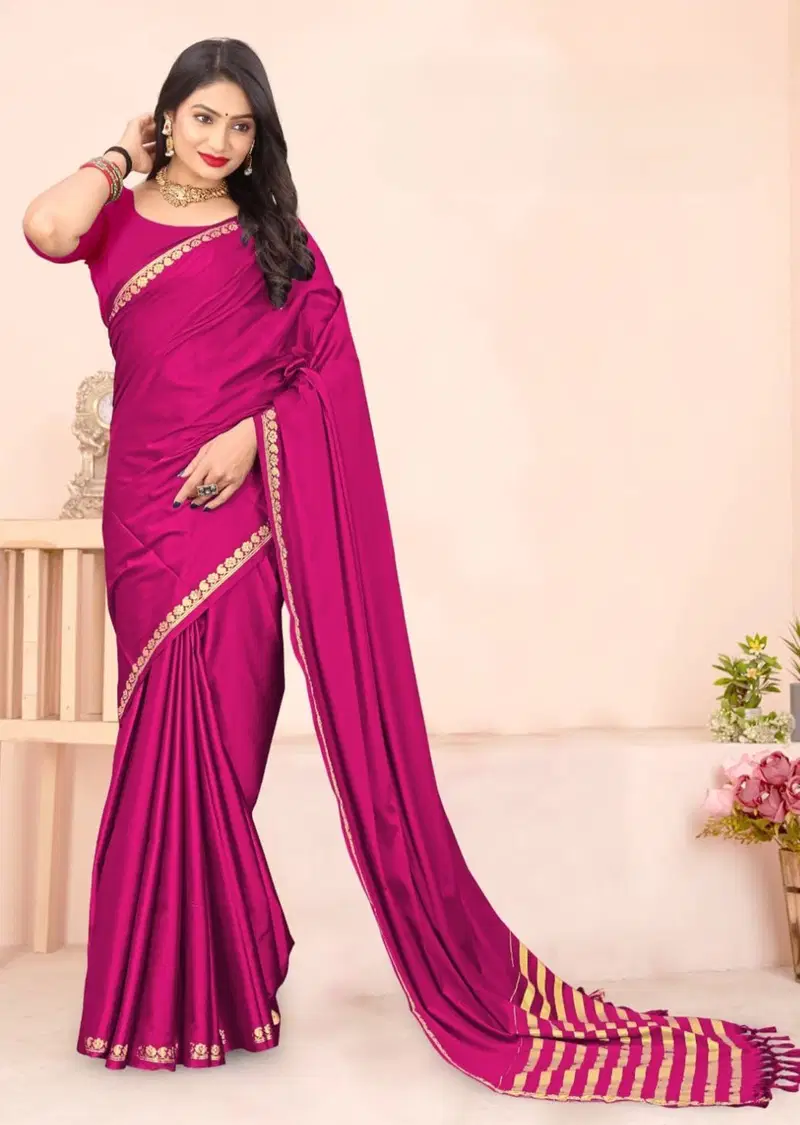 Ismol Silk Soft Mysore Silk Zari Weaving Plain Saree Collection