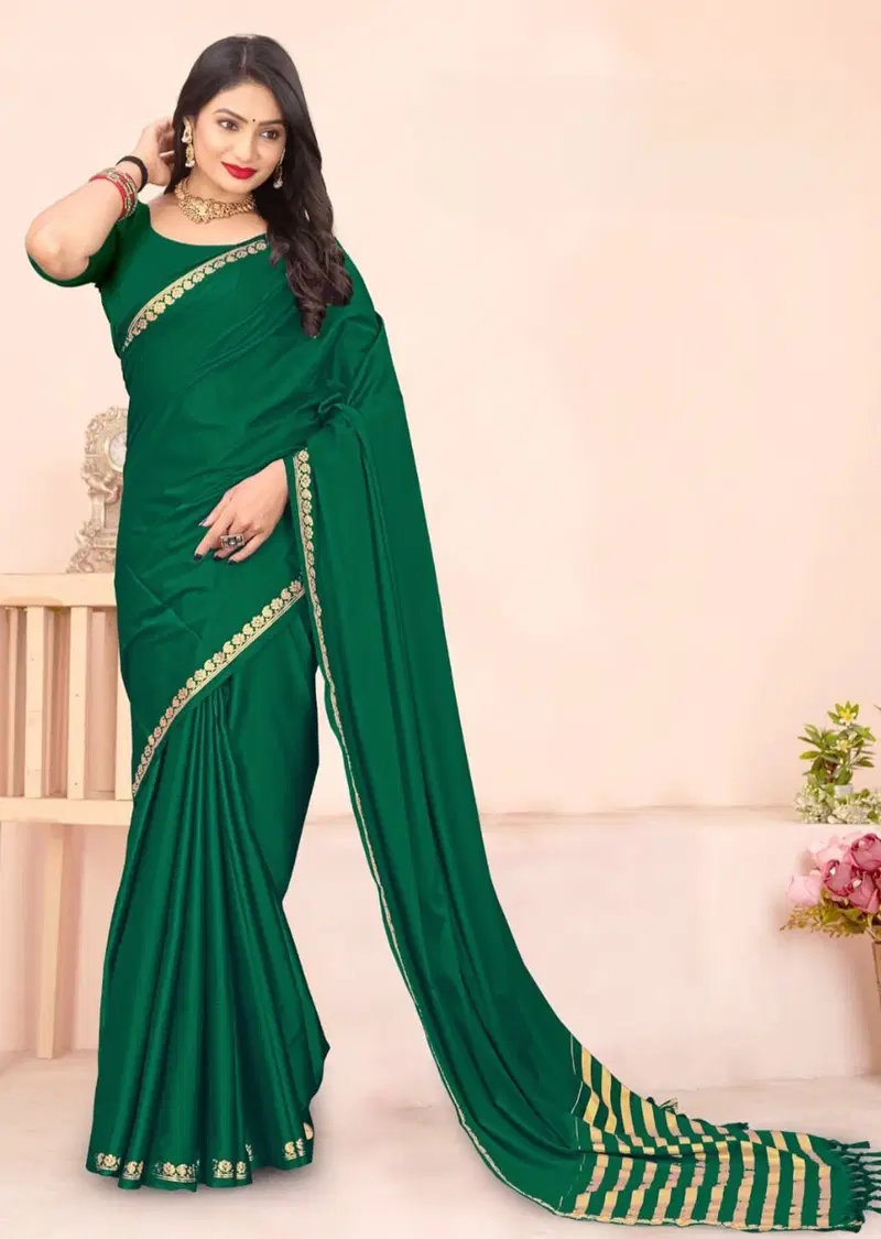 Ismol Silk Soft Mysore Silk Zari Weaving Plain Saree Collection