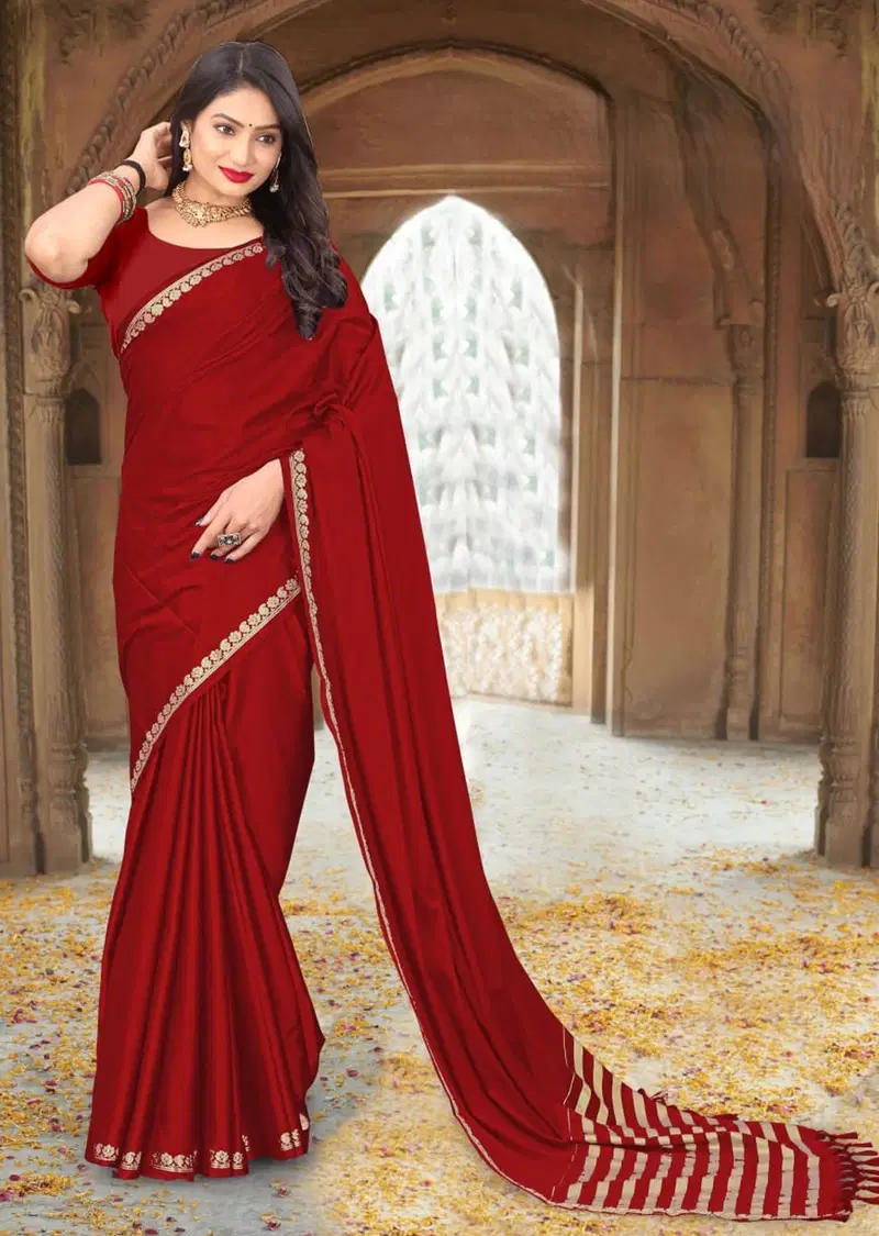 Ismol Silk Soft Mysore Silk Zari Weaving Plain Saree Collection