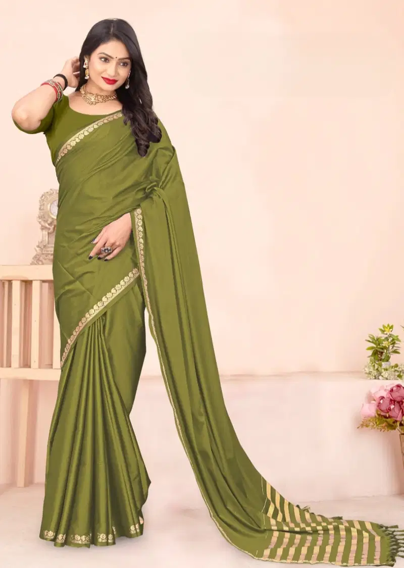 Ismol Silk Soft Mysore Silk Zari Weaving Plain Saree Collection