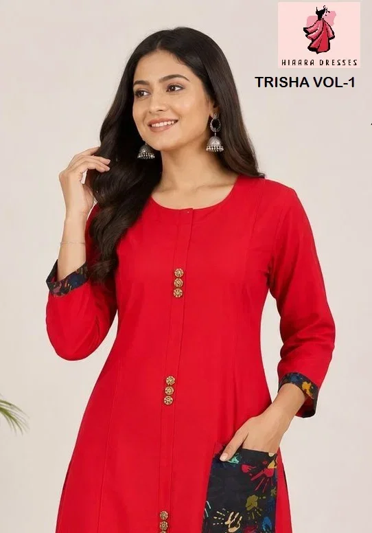 Hiaara Trisha Vol 1 Pure Rayon Kurti With Plazzo Collection