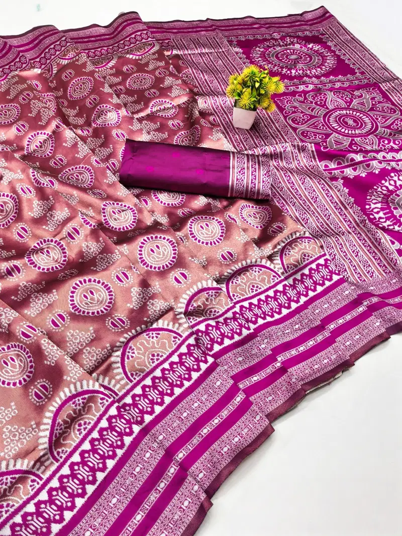 Banarasi 45253 Soft Silk Jacquard Worked Saree Collection