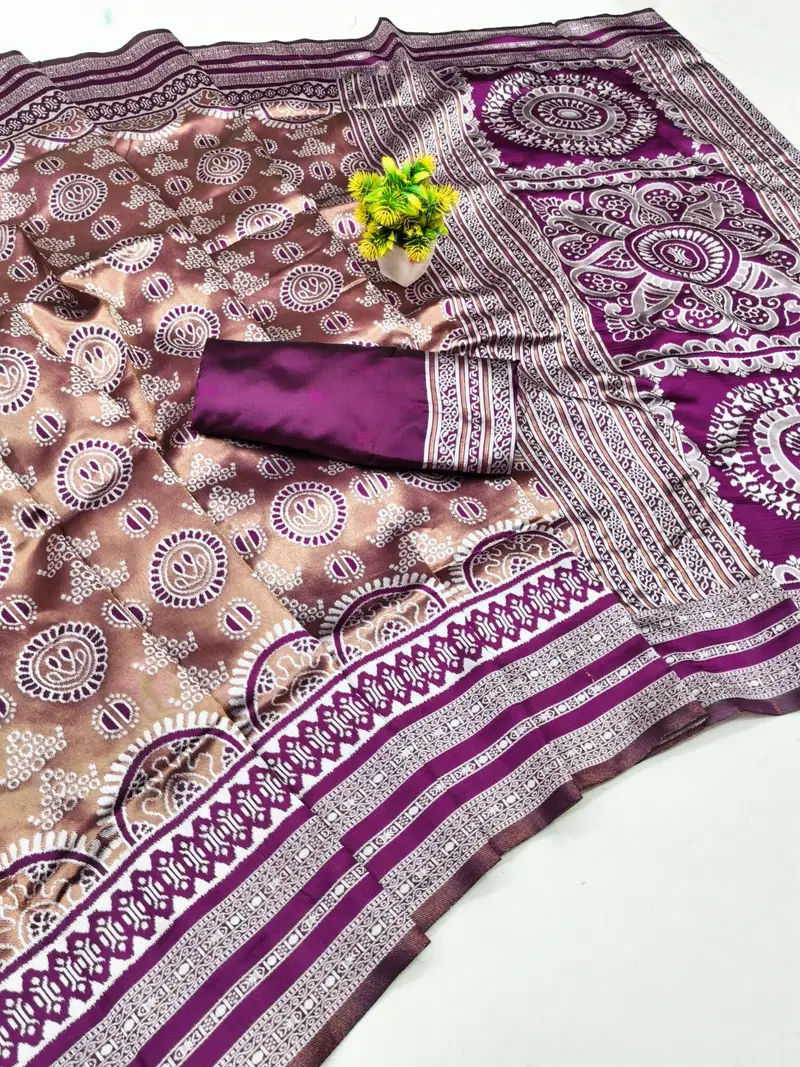 Banarasi 45253 Soft Silk Jacquard Worked Saree Collection