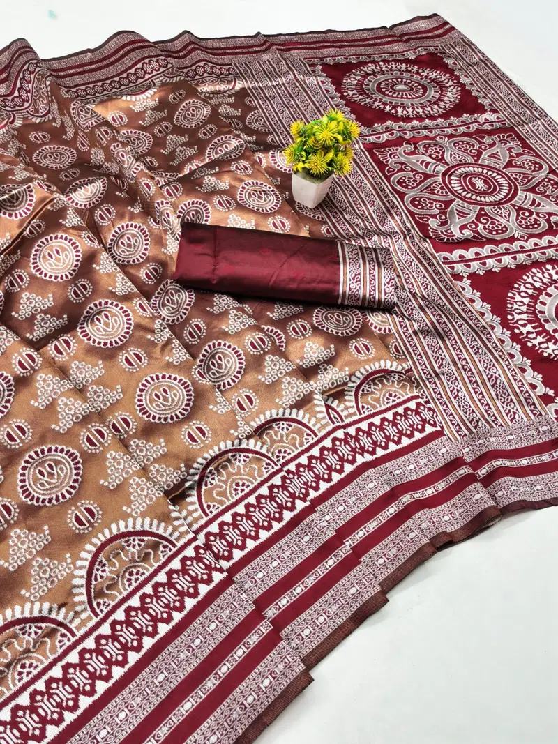 Banarasi 45253 Soft Silk Jacquard Worked Saree Collection