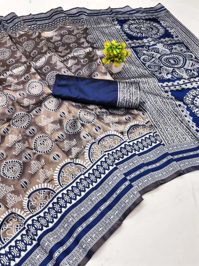 Banarasi 45253 Soft Silk Jacquard Worked Saree Collection