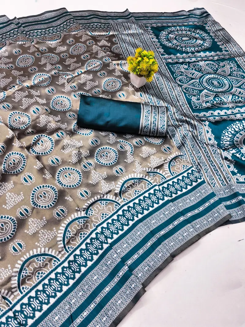 Banarasi 45253 Soft Silk Jacquard Worked Saree Collection
