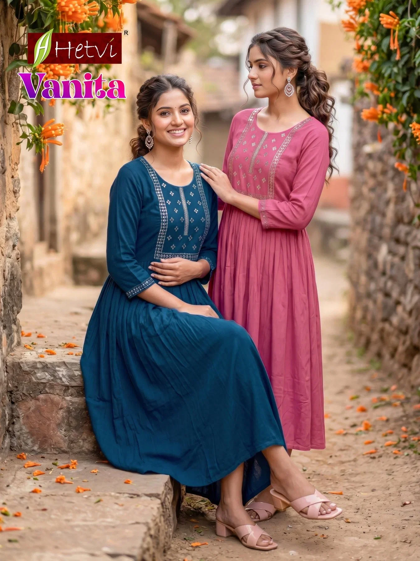 Hetal Vanita Rayon Rinkal Umbrella Kurti Collection